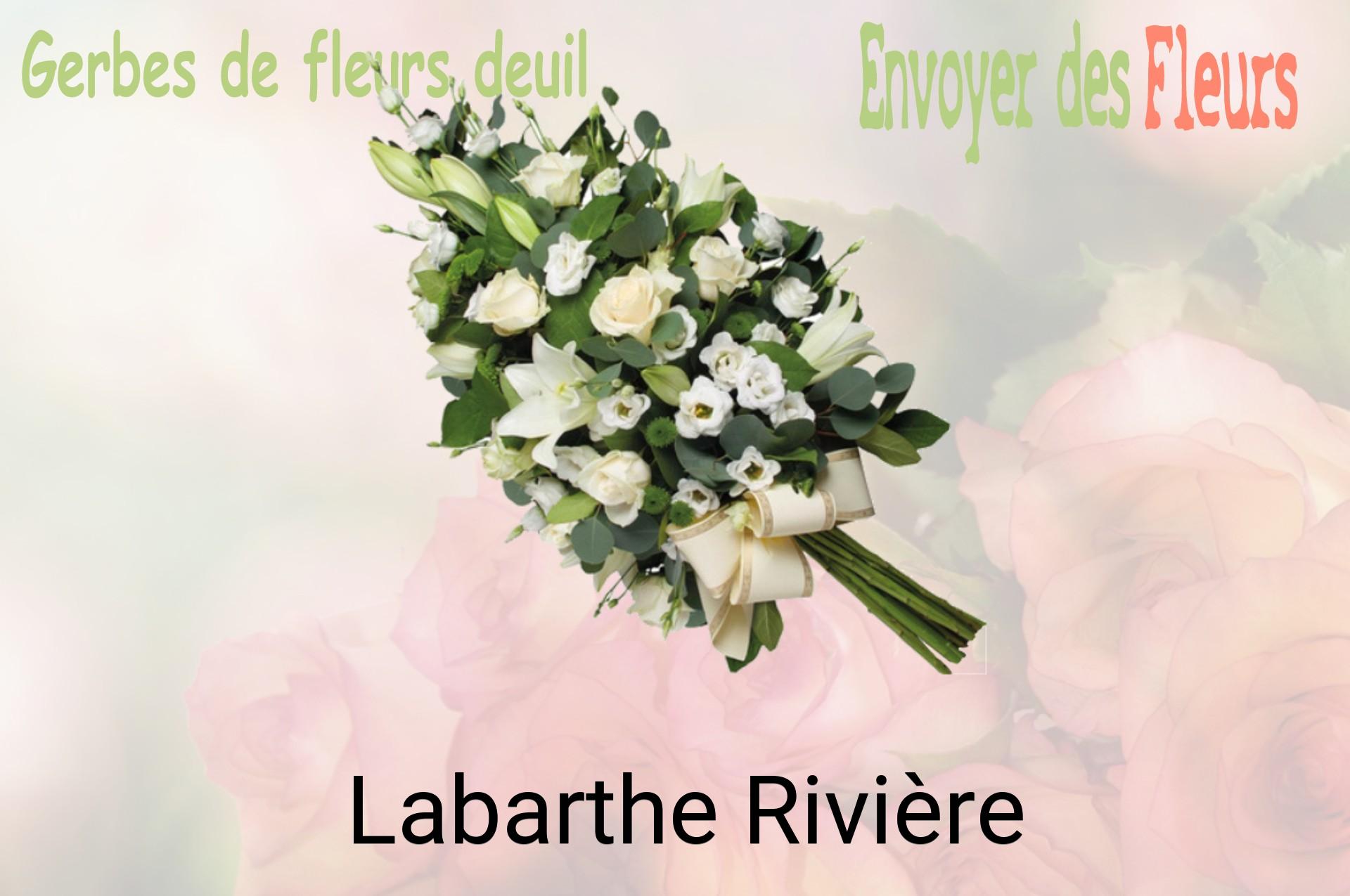 Gerbe de fleurs de deuil livrée à Labarthe-Rivière